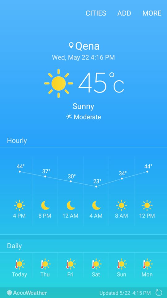 درجة الحرارة في القاهرة الان