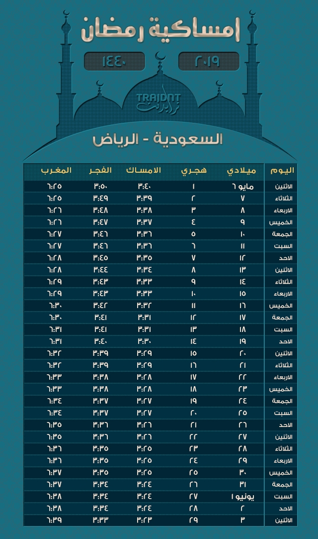 مرحب بيك يا شهر الخير كله - امساكية شهر رمضان 2019 5346 9