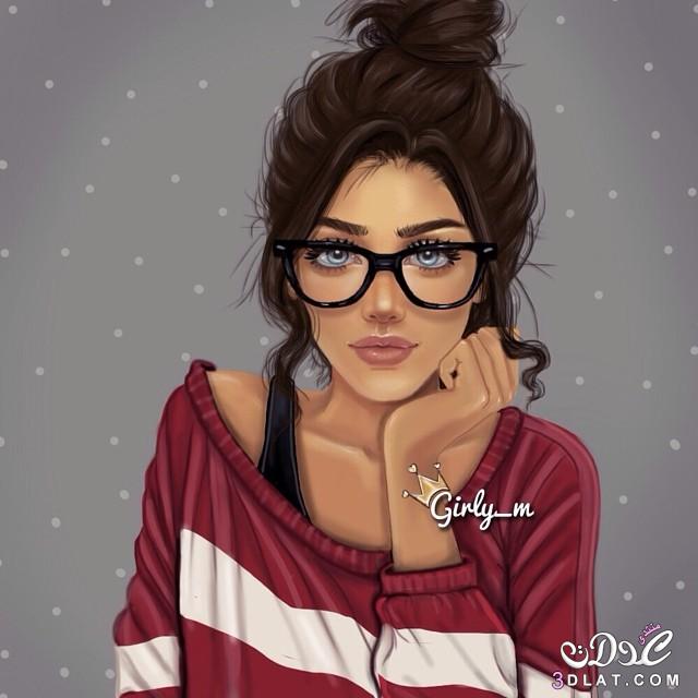 بنات كيوت رسم - صور بنات رسومات رائعه 2289