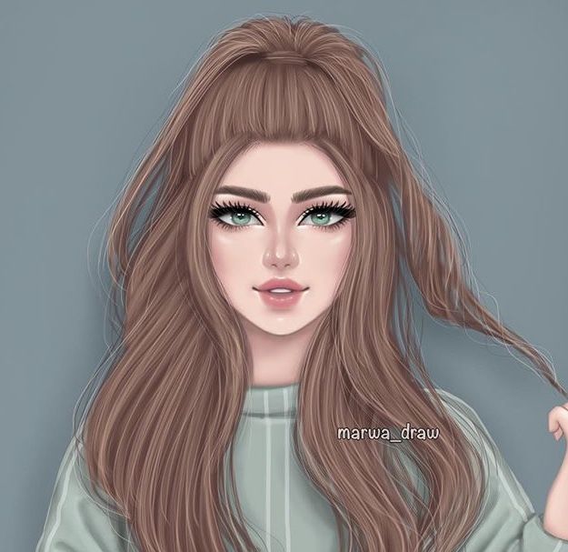 بنات كيوت رسم - صور بنات رسومات رائعه 2289 9