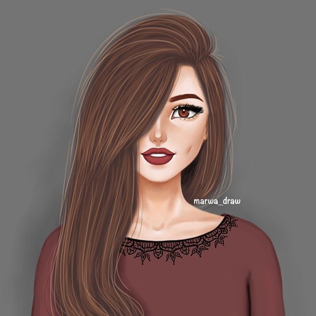 بنات كيوت رسم - صور بنات رسومات رائعه 2289